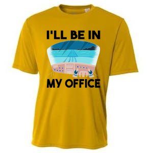 I Will Be In My Office Airplane Flying Aircraft Gift Cooling Performance Crew T-Shirt