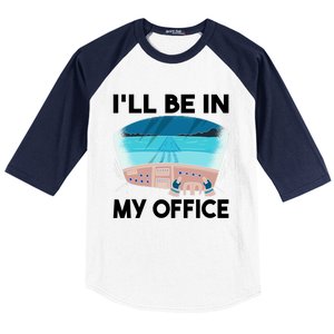 I Will Be In My Office Airplane Flying Aircraft Gift Baseball Sleeve Shirt