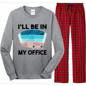 I Will Be In My Office Airplane Flying Aircraft Gift Long Sleeve Pajama Set