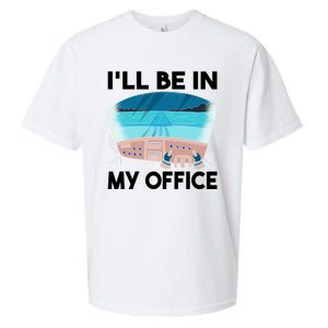 I Will Be In My Office Airplane Flying Aircraft Gift Sueded Cloud Jersey T-Shirt