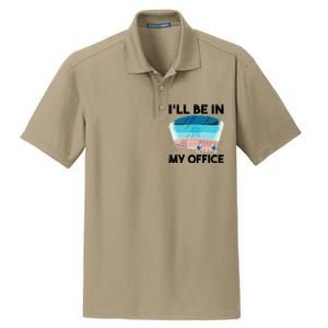 I Will Be In My Office Airplane Flying Aircraft Gift Dry Zone Grid Polo