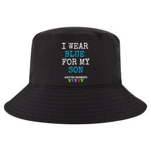 I Wear Blue For My Son Autism Awareness Month Gift Cool Comfort Performance Bucket Hat