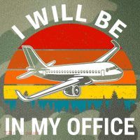 I Will Be In My Office Airliner Pilot Retro Jet Airplane Gift Legacy Tie Dye Trucker Hat