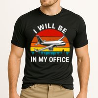 I Will Be In My Office Airliner Pilot Retro Jet Airplane Gift Cooling Performance Crew T-Shirt
