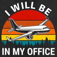 I Will Be In My Office Airliner Pilot Retro Jet Airplane Gift Golf Towel