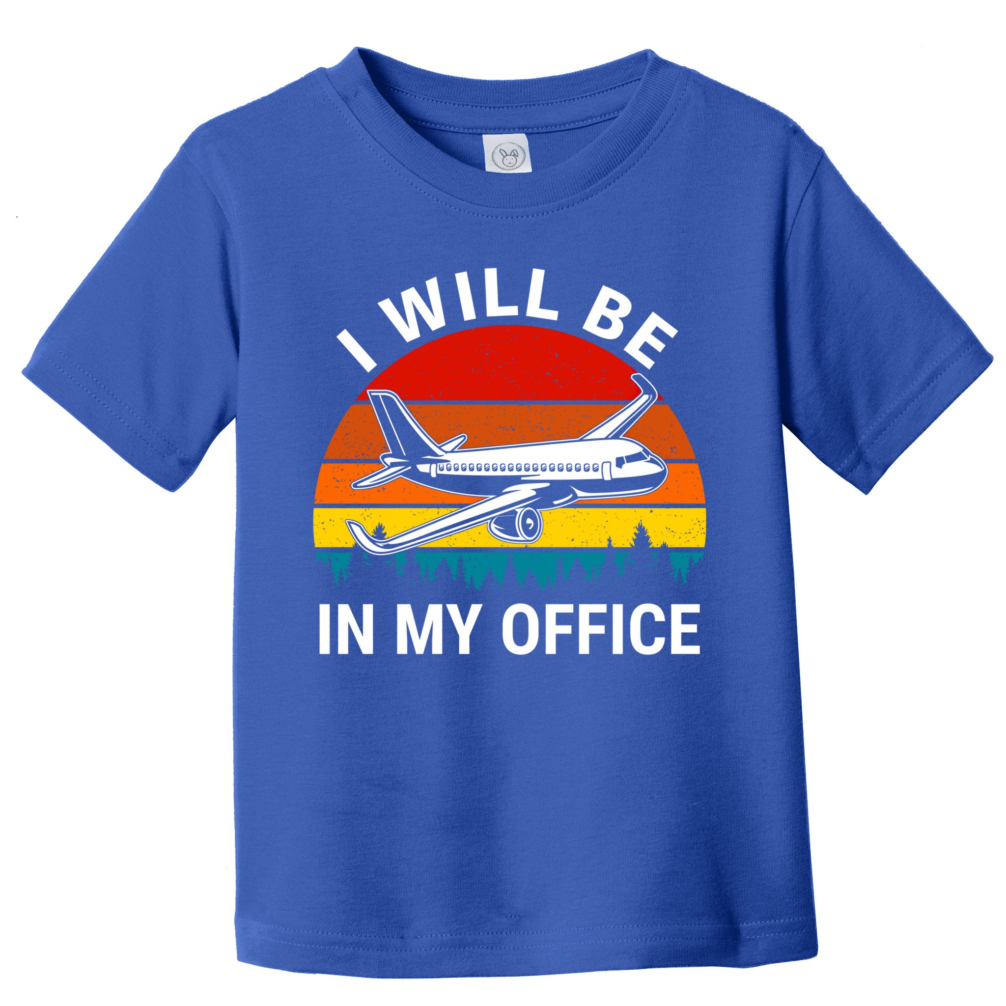 I Will Be In My Office Airliner Pilot Retro Jet Airplane Gift Toddler T-Shirt