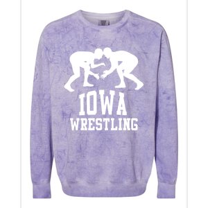 Iowa Wrestling Cool Gift Colorblast Crewneck Sweatshirt