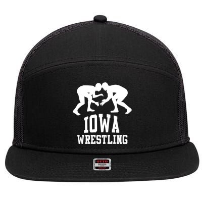 Iowa Wrestling Cool Gift 7 Panel Mesh Trucker Snapback Hat