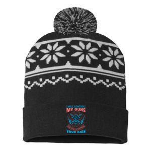 I Will Control My Guns You Will Control Your Children USA-Made Snowflake Beanie