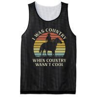 I Was Country When Country WasnT Cool Cow Horseback Mesh Reversible Basketball Jersey Tank