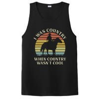 I Was Country When Country WasnT Cool Cow Horseback PosiCharge Competitor Tank