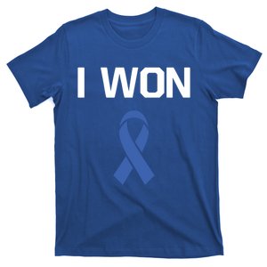 I Won Cute Gift Fighter Warrior Colon Cancer Awareness Cute Gift T-Shirt