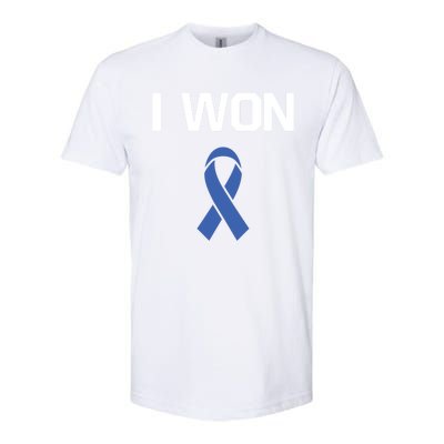 I Won Cute Gift Fighter Warrior Colon Cancer Awareness Cute Gift Softstyle® CVC T-Shirt