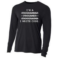 I Write Code Funny Programmer Cooling Performance Long Sleeve Crew