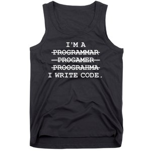 I Write Code Funny Programmer Tank Top