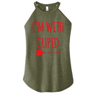 IM With Cupid Funny Valentines Day Gift Women's Perfect Tri Rocker Tank