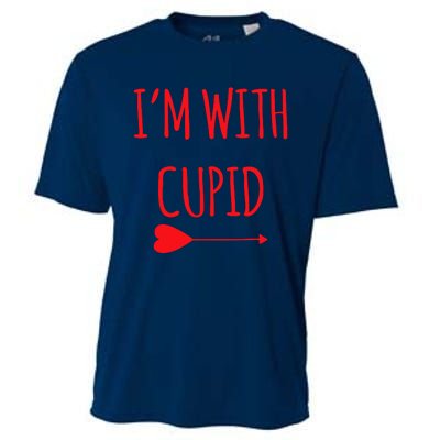 IM With Cupid Funny Valentines Day Gift Cooling Performance Crew T-Shirt