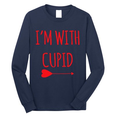 IM With Cupid Funny Valentines Day Gift Long Sleeve Shirt