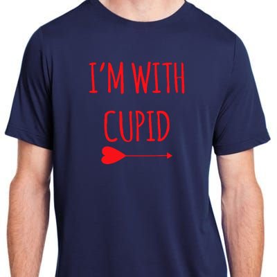 IM With Cupid Funny Valentines Day Gift Adult ChromaSoft Performance T-Shirt