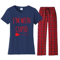 IM With Cupid Funny Valentines Day Gift Women's Flannel Pajama Set