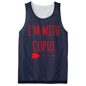 IM With Cupid Funny Valentines Day Gift Mesh Reversible Basketball Jersey Tank