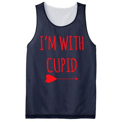 IM With Cupid Funny Valentines Day Gift Mesh Reversible Basketball Jersey Tank