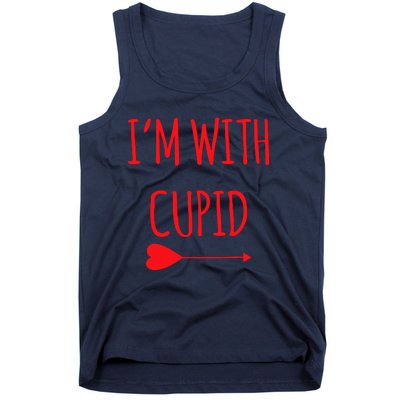 IM With Cupid Funny Valentines Day Gift Tank Top