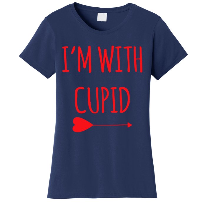 IM With Cupid Funny Valentines Day Gift Women's T-Shirt