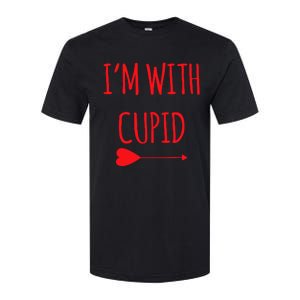 IM With Cupid Funny Valentines Day Gift Softstyle CVC T-Shirt