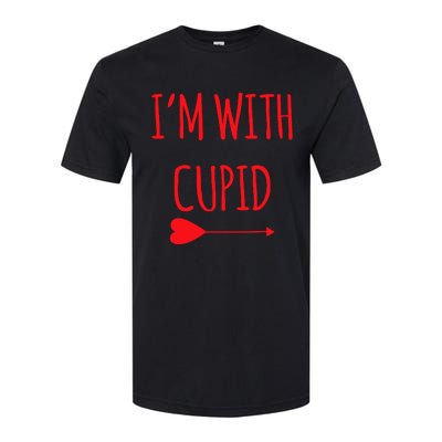 IM With Cupid Funny Valentines Day Gift Softstyle CVC T-Shirt