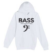 I Wont Cause Any Treble Vintage Black Bass Player Premium Pullover Hoodie