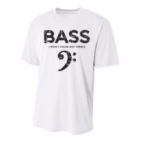 I Wont Cause Any Treble Vintage Black Bass Player Performance Sprint T-Shirt