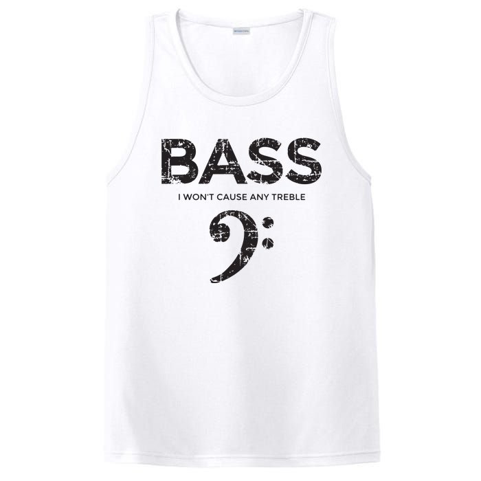 I Wont Cause Any Treble Vintage Black Bass Player PosiCharge Competitor Tank