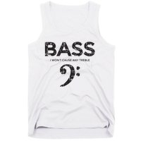 I Wont Cause Any Treble Vintage Black Bass Player Tank Top