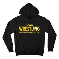 Iowa Wrestling Compete Defeat Repeat Hoodie