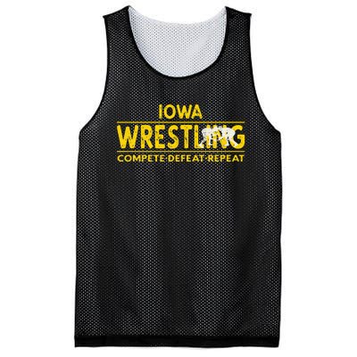 Iowa Wrestling Compete Defeat Repeat Mesh Reversible Basketball Jersey Tank