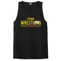 Iowa Wrestling Compete Defeat Repeat PosiCharge Competitor Tank