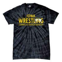 Iowa Wrestling Compete Defeat Repeat Tie-Dye T-Shirt