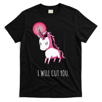 I Will Cut You Stabby Unicorn Funny T-Shirt