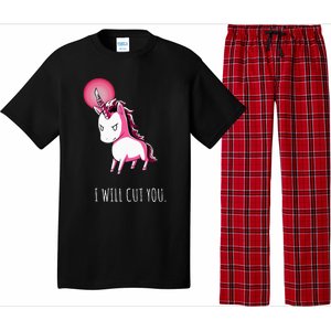 I Will Cut You Stabby Unicorn Funny Pajama Set