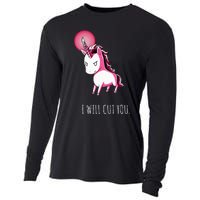 I Will Cut You Stabby Unicorn Funny Cooling Performance Long Sleeve Crew