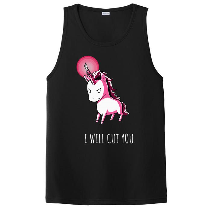 I Will Cut You Stabby Unicorn Funny PosiCharge Competitor Tank