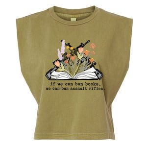 If We Can Ban Books We Can Ban Assault Rifles Garment-Dyed Women's Muscle Tee