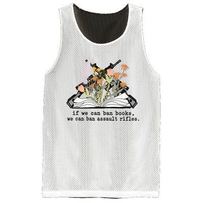 If We Can Ban Books We Can Ban Assault Rifles Mesh Reversible Basketball Jersey Tank