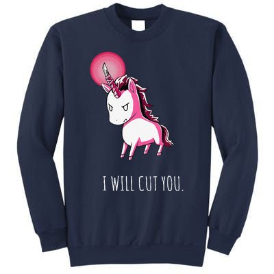 I Will Cut You Stabby Unicorn Funny Sweatshirt