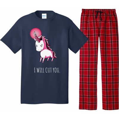 I Will Cut You Stabby Unicorn Funny Pajama Set