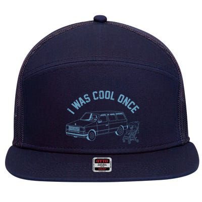 I Was Cool Once Retro Vintage Car Van 7 Panel Mesh Trucker Snapback Hat