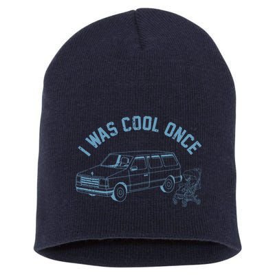 I Was Cool Once Retro Vintage Car Van Short Acrylic Beanie