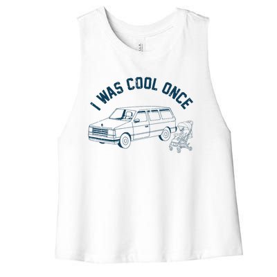 I Was Cool Once Retro Vintage Car Van Women's Racerback Cropped Tank