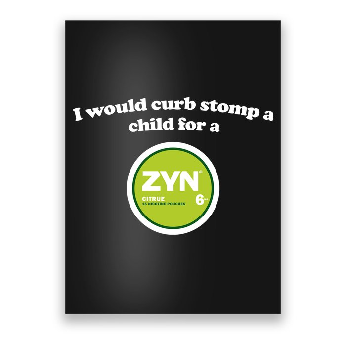 I Would Curb Stomp A Child For A Zyn Poster